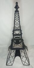 Vintage 3D Black Metal Eiffel Tower Patio Porch Yard Decoration Sunroom 24 Tall picture