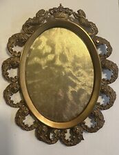 FAB. FISHEL NESSLER ORNATE EMBOSSED  MERMAID BRASS VICTORIAN EASEL PICTURE FRAME picture