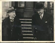 1936 Press Photo Gen. Louis Felix Maurin & Minister Pierre Etienne Flandin picture