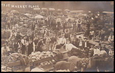 Troy, New York, Troy Market Place, Farmers' Market, Hard to Find Postcard RPPC picture