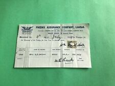 Phoenix Assurance Company Ltd Belfast 1924 renewal  receipt R37353 picture