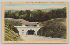 Eastern Portal of Blue Mountain Tunnel Pa Turnpike Linen Postcard No 3848 picture