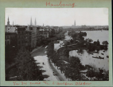 Germany, Hamburg, The City of the Uhlenhorst Seen Vintage Silver Print picture