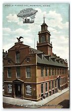 1901-07 Postcard Poole Piano Co Boston MA Old State House From Washington St picture