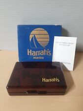 Vintage Harrahs Marina Lighted Compact Mirror With Brush Set/ Never Used picture
