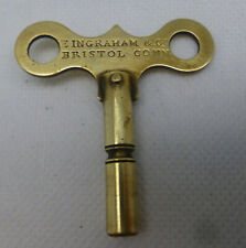 Antique Signed INGRAHAM  BRASS  Clock Key  -BEST OFFER- picture