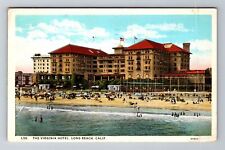 Long Beach CA-California, the Virginia Hotel, Advertising c1930 Vintage Postcard picture