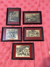 Antique New Orleans Framed Scenes 5.5”x7.5”  picture