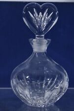 ESTATE WATERFORD CUT CRYSTAL PERFUME BOTTLE W/ Heart STOPPER OUTSTANDING PC picture