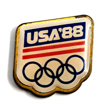 VTG 1988 Team USA '88 Olympics Olympic Rings Lapel Pin Souvenir picture