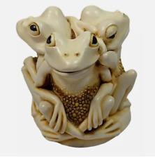 HARMONY KINGDOM Frog Tongue and Cheek Trinket Box Figurine- England picture