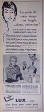 1954 ADVERTISING LUX PURE SOAP SOFTER YOUR FACE SKIN IS FRAGILE picture