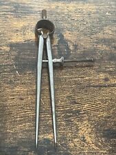 The LS Starrett Co. Athol Mass USA - 7 5/8” Machinists Compass Divider Vtg Rusty picture