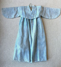 Vintage Traditional Korean Women's Dress Hanbok Chima Jeogori Pale Blue Wave Pa picture