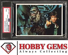HAN SOLO CHEWBACCA PSA 9 1977 Star Wars Topps Yamakatsu Large Shoot it Out C2 picture