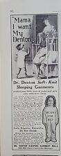 1916 Mama Iwant My Dr. Denton Sleeping Garments Pajamas Vintage Ad picture