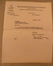 Nov 1921 Letter from Transcontinental Oil Company, Pittsburgh to FT Lang, NY picture