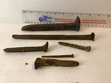 Antique Spikes & Nails-Rusted Lot of 6 picture