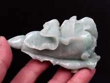 Cert'd Untreated Green Nature A jadeite Jade Statue Sculpture Chinese cabbage picture