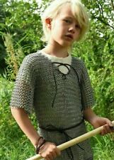 Aluminum Chainmail Shirt 10-15 yrs child Medieval Chain Mail Armor Costume H1. picture