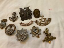 1WORLD WAR I BRITISH CAP BADGES SOMME UNIT GROUP OF 11 BY DAND, CAMERON #1511 picture