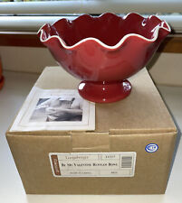 Longaberger Be My Valentine Ruffled Bowl - Red, New In Box picture