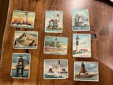 1911 , HASSAN LIGHT HOUSE SERIES, Tobacco Cards. LOT OF 9 Poor picture