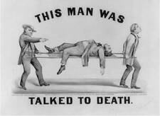 This man was talked to death,c1873,Currier & Ives Photo,John Cameron,3 men picture