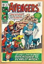 Marvel THE AVENGERS No. 75 (1970) Quicksilver and Scarlet Witch FN- picture