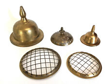 Lot of Vintage Brass Replacement Lids for Urns, Ginger Jars, Flower Frogs, etc. picture