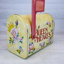Vintage Mary Engelbreit Queen of Hearts Metal Tin Mailbox w/ Mail Flag 8 x 6