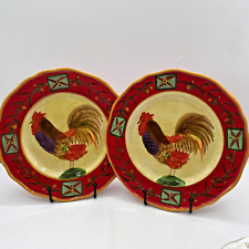 Oneida Rooster Fair Weather Friends Salad Plates Set Of 2 picture