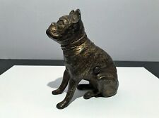 Antique Early 1900's Hubley - Cast Iron Bulldog Still Bank Penny Bank - No. 826 picture