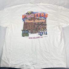 Hooters French Quarter New Orleans Men’s XL White T Shirt Skater Graphic picture