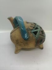 Vintage Pottery Rare Shape With Handle Handmade Hand Painted Home Decorative Art picture