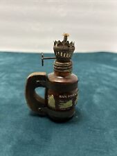 Vintage Niagara Falls Mini Oil Lamp Souvenir, Amber Glass Oil Lamp picture