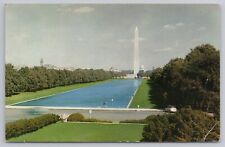 Vintage Postcard Washington DC Washington Monument Reflecting Pool View picture