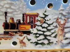Vtg Villeroy & Boch Christmas Toy Train Porcelain Votive Candle Tea Light Box  picture