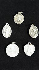 MRT Lot Of 5 Medal Silver Plate Pendant Gift  Italy picture