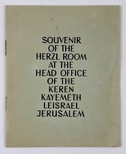 1955 Jerusalem Herzl Room Office Keren Kayemeth Leisrael Vintage Booklet Zionism picture