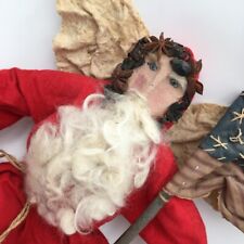 Santa Folk Art Doll Handmade Primitive Americana picture