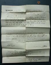 1840 Indianapolis Indiana 3rd Mayor Pioneer Caleb Scudder signed document RARE-- picture