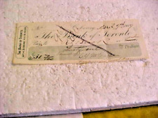 LARGE 1889 USED BANK OF TORONTO CHEQUE FROM COBOURG ONTARIO picture