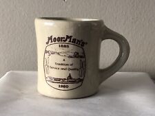 Vintage 1980 Monmouth Pottery Western Stoneware MoorMan’s Coffee Mug 1885 - 1980 picture
