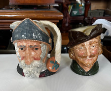 Lot of Two Royal Doulton Toby Jugs _ Don Quixote D 6455 and Robin Hood picture