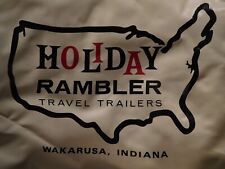 Rare Vintage Holiday Rambler Travel Trailers Wakarusa, Indiana Round Tire Cover picture