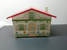 Vintage Wooden House Jewelry Music Box Wood Made in Japan Kitsch MCM picture
