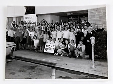 1960s Business Closing Employees Coldwell Banker Men Women Waving Vintage Photo picture