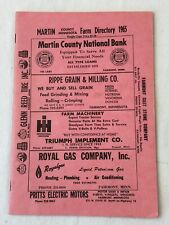 Vintage 1965 Martin County MN Farm Rural Directory Family Plat Township Maps Ads picture
