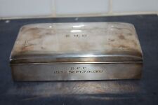 VINTAGE E.P.C.A. POOLE SILVER CO. 1899 JEWELRY CIGARETTE BOX WOOD LINING picture